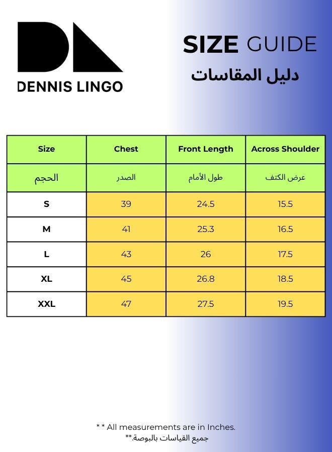 Dennis Lingo Men's Powder Blue Regular Fit Cotton Polo T-shirt - Image 4