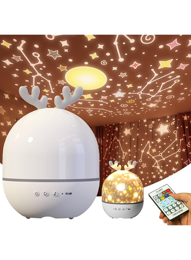 The Bros Star Projector Night Light for Kids, Kids Night Light Projector with Remote AUTO Timer Dimmable for Bedroom Decor Rechargeable Toddler Night Light for Boys Girls Baby Gift (Type-B) - Image 1