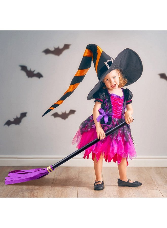 سكايليتي زي الساحرة، قبعة الساحرة السوداء، مكنسة المعالج، عصا المكنسة، مكنسة اللباد للأطفال، إكسسوارات ساحرة الهالوين - Image 4