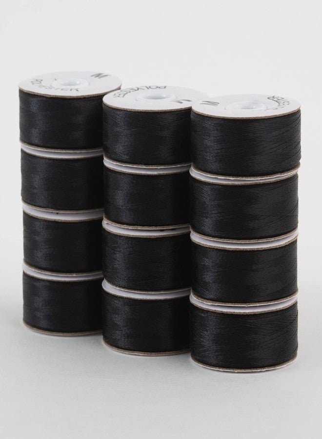 Superior Threads SuperBobs Polyester 72pk M-Style Black Prewound Bobbin - Image 1