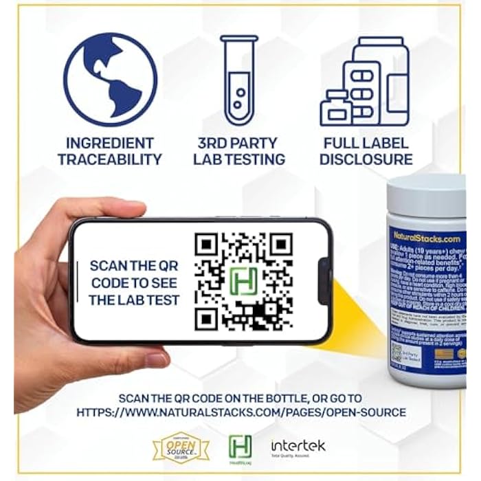 Natural Stacks Paraxanthine Supplement 100mg - Caffeine Free Focus Supplement for Productivity & Attention Support - Clinically Tested Enfinity Paraxanthine - Jitter Free Energy Support - 30 Melon Mint Focus Bites - Image 5