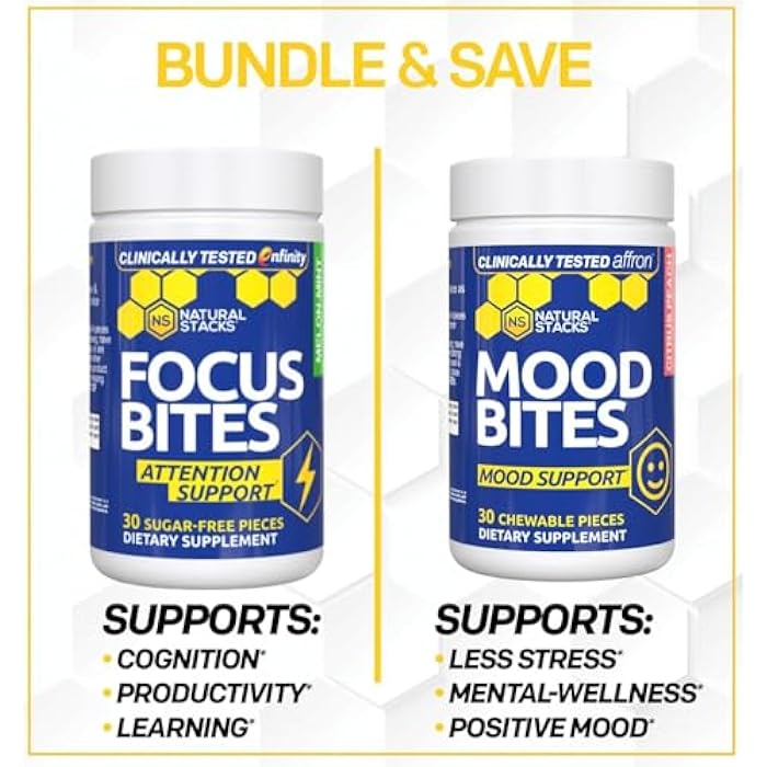 Natural Stacks Paraxanthine Supplement 100mg - Caffeine Free Focus Supplement for Productivity & Attention Support - Clinically Tested Enfinity Paraxanthine - Jitter Free Energy Support - 30 Melon Mint Focus Bites - Image 3