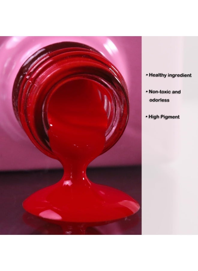 FZANEST Red Gel Nail Polish, 15ml Nail Gel Polish Fall Winter Color Soak Off UV LED Nail Art Starter Manicure Salon DIY at Home, 0.51 OZ #D88 - Image 2
