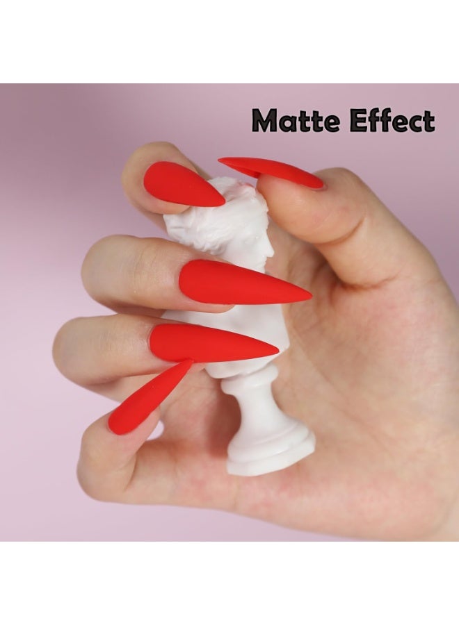 FZANEST Red Gel Nail Polish, 15ml Nail Gel Polish Fall Winter Color Soak Off UV LED Nail Art Starter Manicure Salon DIY at Home, 0.51 OZ #D88 - Image 3