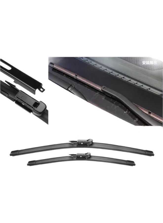 Speed Paisu Windshield Wipers Compatible With 2015 Geely Borui, Original Equipment Manufacturer (Oem) Boneless Wiper Blades, Silent Car Front Wiper Blades, 2015 2016 2017 2018 Models, 24/19 Dovetail - Image 3