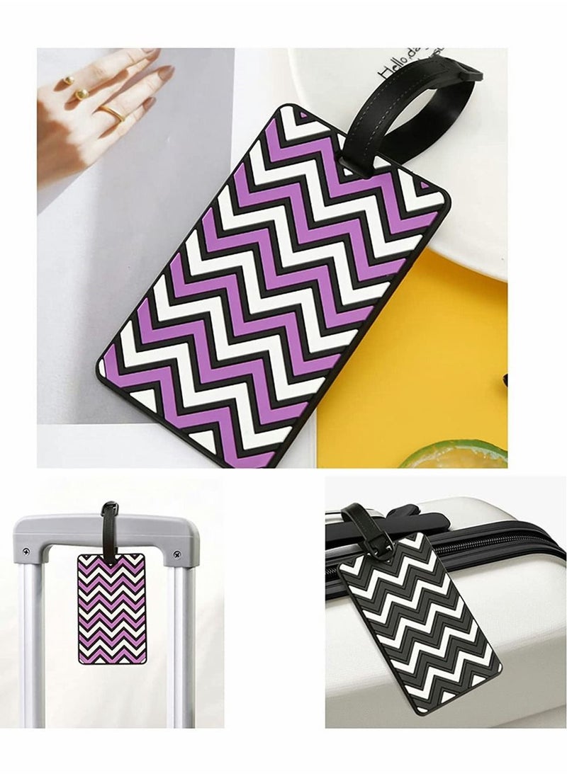 Y&D 6 Pack Luggage Tags, Funny Unique Privacy Protection Travel Baggage Bag Tags Suitcase Identify Labels Set, with Name ID Card, Accessories (Mixed Colors)  - Image 4