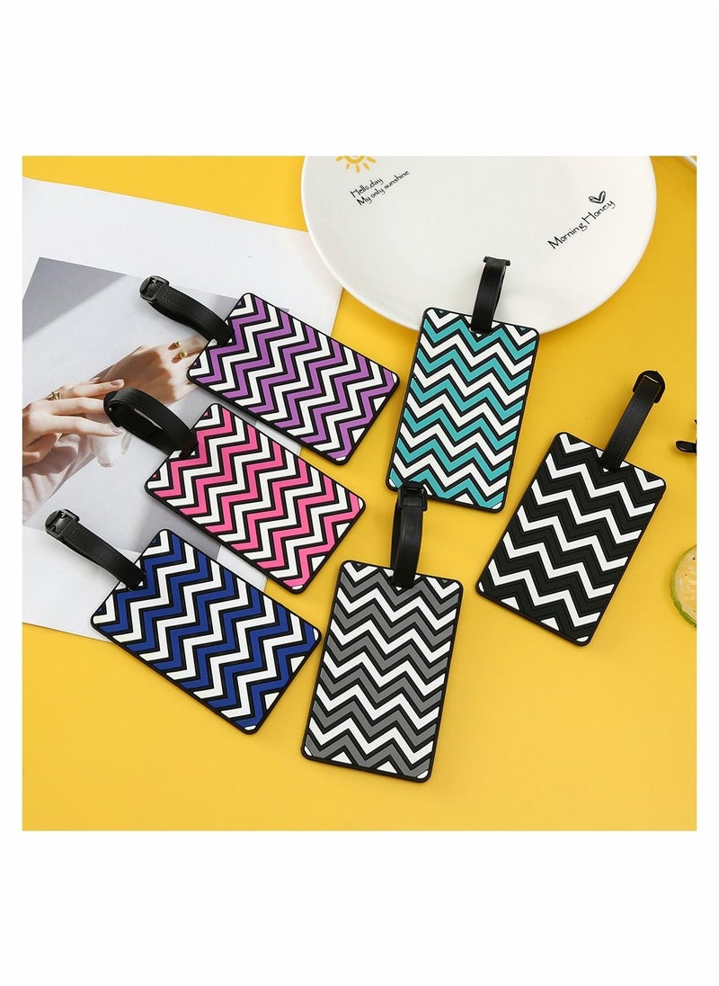 Y&D 6 Pack Luggage Tags, Funny Unique Privacy Protection Travel Baggage Bag Tags Suitcase Identify Labels Set, with Name ID Card, Accessories (Mixed Colors)  - Image 3