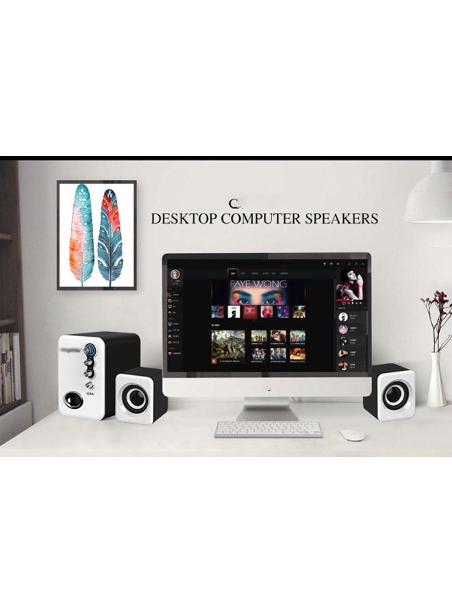 نيوترل مضخم صوت بلوتوث منزلي، نظام مكبرات صوت للكمبيوتر، صوت عالي الجودة مع حجم صوت قوي، إضاءة محيطة مبهرة. يتميز بوجود وضعي اتصال بلوتوث وسلكي، وهو مثالي للألعاب والسينما المنزلية والتجمعات المسائية والمزيد (لون أبيض). - Image 3