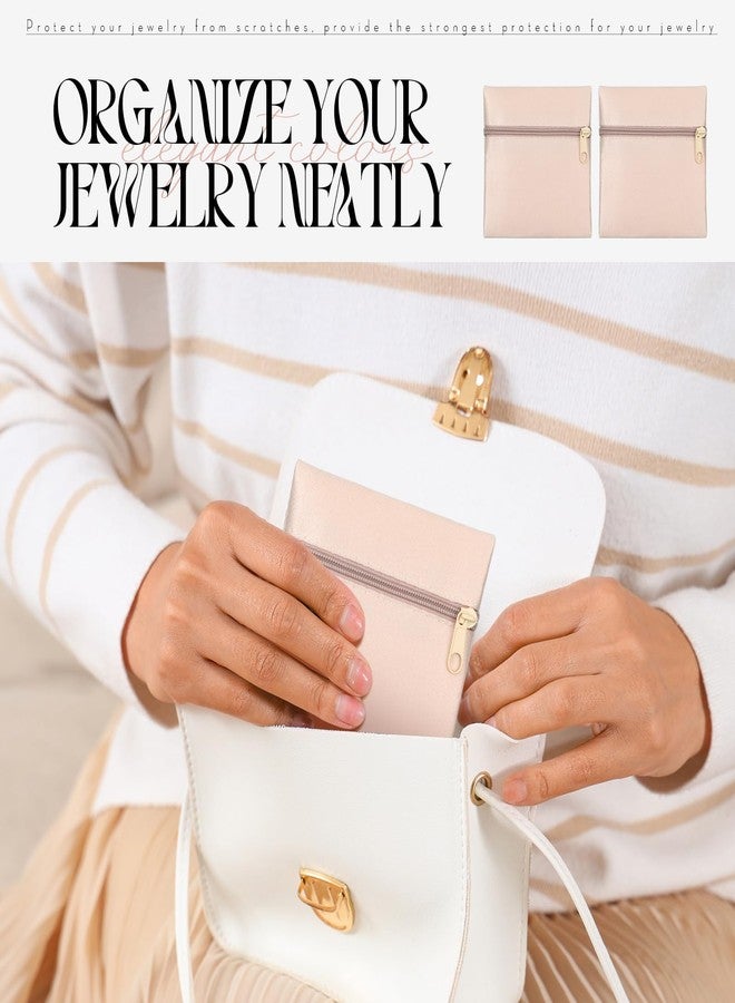 كينينج حقيبة مجوهرات كينينج، 50 قطعة، 3.74 × 3.74 بوصة، حقيبة هدايا صغيرة من القطن مزودة بسحاب، مثالية لتغليف المجوهرات النسائية، الأساور والقلائد، للسفر ورحلات العمل. - Image 3