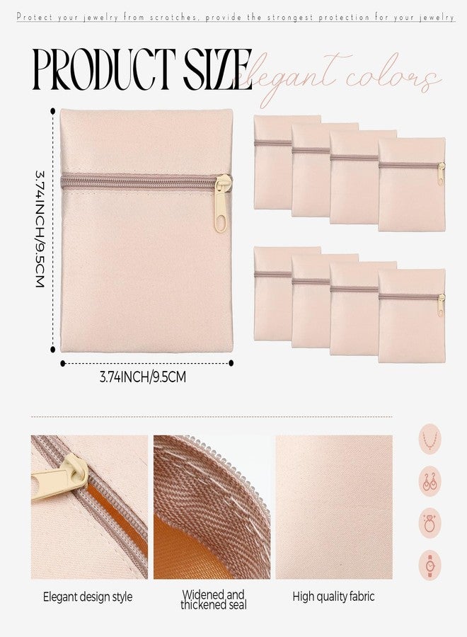 كينينج حقيبة مجوهرات كينينج، 50 قطعة، 3.74 × 3.74 بوصة، حقيبة هدايا صغيرة من القطن مزودة بسحاب، مثالية لتغليف المجوهرات النسائية، الأساور والقلائد، للسفر ورحلات العمل. - Image 2