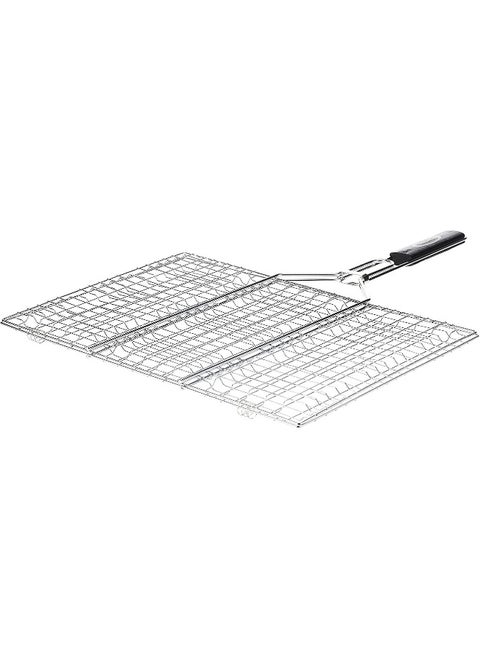 GO2CAMPS Barbeque Net with Wooden Handle, Small
