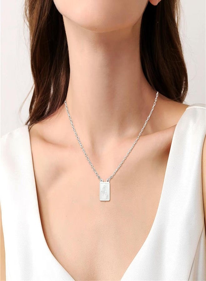 Ohmique Scapulars Catholic Necklace - Scapular Necklace Religious, Escapularios Catolicos Chain. Catholic Chain. Holy Carmel Stainless Steel Mary Jewelry Gifts for Women Men - Image 5