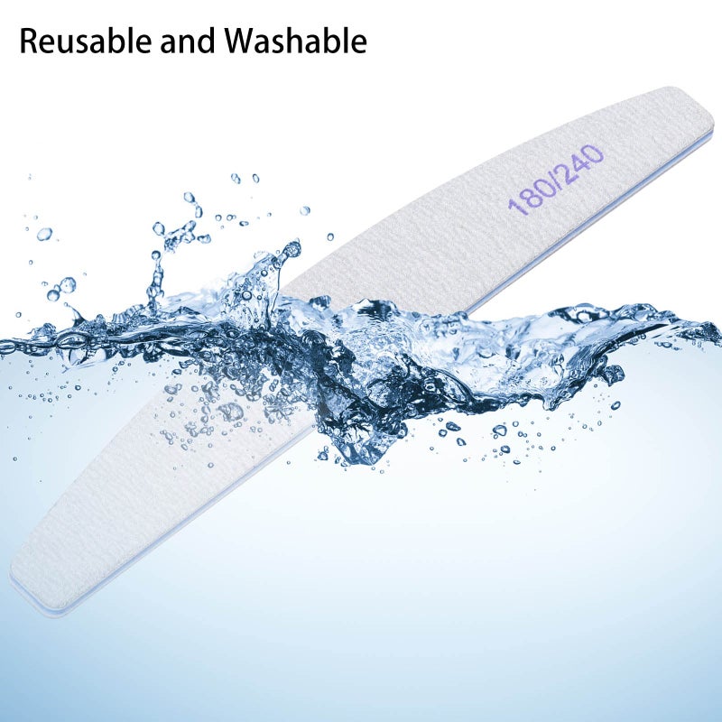 BTYMS 25 Pieces 180/240 Grit Nail Files for Natural Nails, Fingernail Files Double Sided Emery Boards for Nails - Image 5