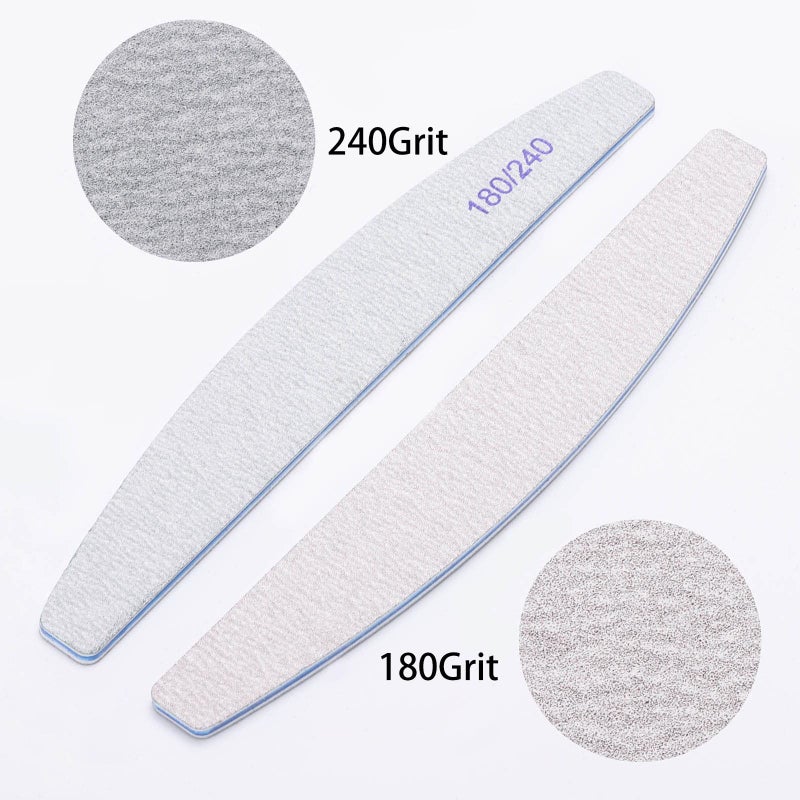 BTYMS 25 Pieces 180/240 Grit Nail Files for Natural Nails, Fingernail Files Double Sided Emery Boards for Nails - Image 3