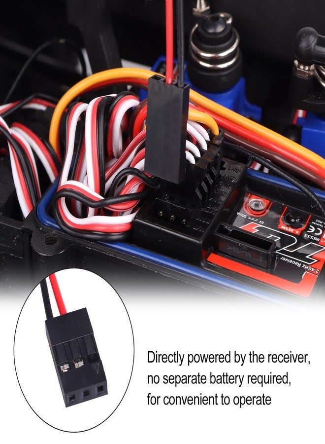 مجموعة مصابيح LED الأمامية والخلفية من AllinRC، متوافقة مع سيارات Traxxas وArrma وAxial SCX10 وRedcat RC4WD وHSP وTamiya RC (2 أحمر و2 أبيض) - Image 4