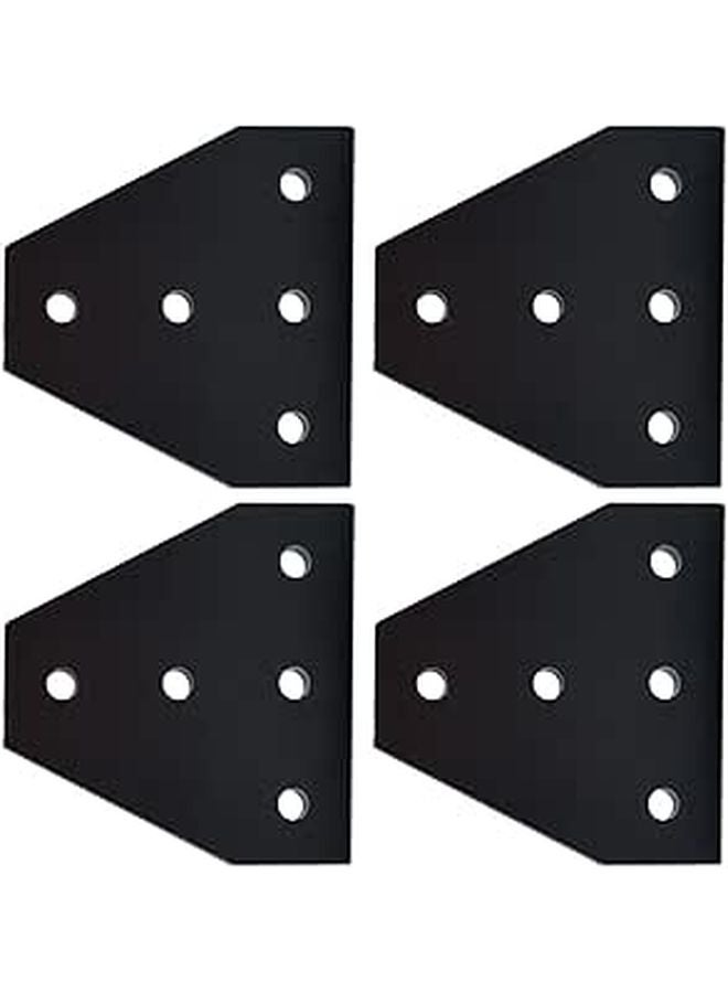 4Pcs Aluminum T Shaped 5 Hole Corner Brackets For 3D Printer Extrusion Profile Connector - Image 1