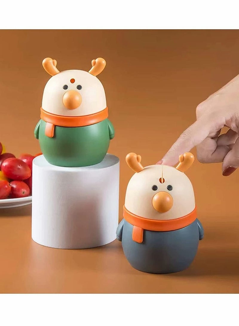 سيوسي موزع حامل أعواد الأسنان ، موزع اختيار الأسنان لطيف الغزلان ، للمنزل والمطبخ والمطعم وحاوية أعواد الأسنان (عبوتان) - Image 4