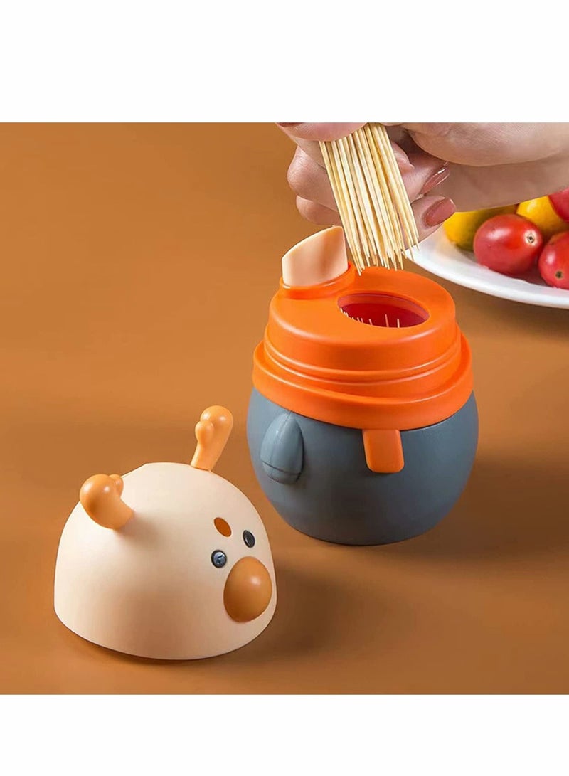 سيوسي موزع حامل أعواد الأسنان ، موزع اختيار الأسنان لطيف الغزلان ، للمنزل والمطبخ والمطعم وحاوية أعواد الأسنان (عبوتان) - Image 5