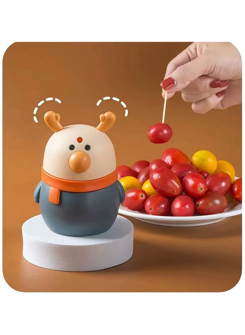 سيوسي موزع حامل أعواد الأسنان ، موزع اختيار الأسنان لطيف الغزلان ، للمنزل والمطبخ والمطعم وحاوية أعواد الأسنان (عبوتان) - Image 3