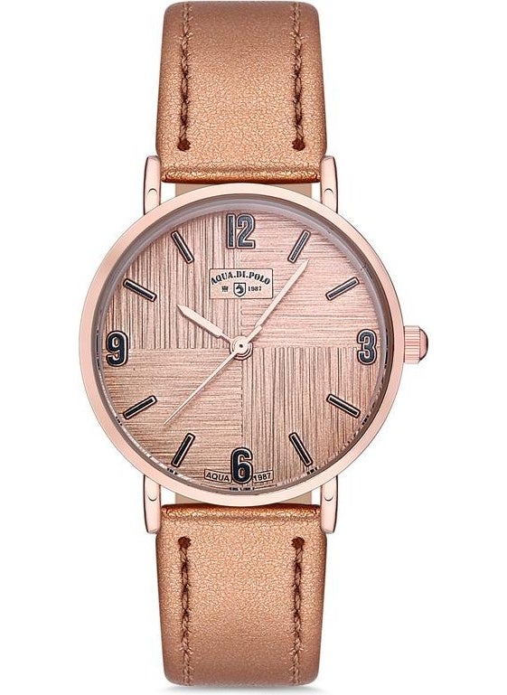 Aqua Di Polo 1987 APSV1-A5793-KD666 Leather Women's Wristwatch 