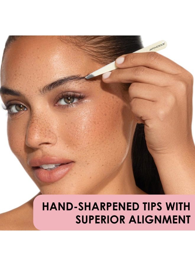 Japonesque Slant & Point Tweezers Natural Shimmer - Image 2