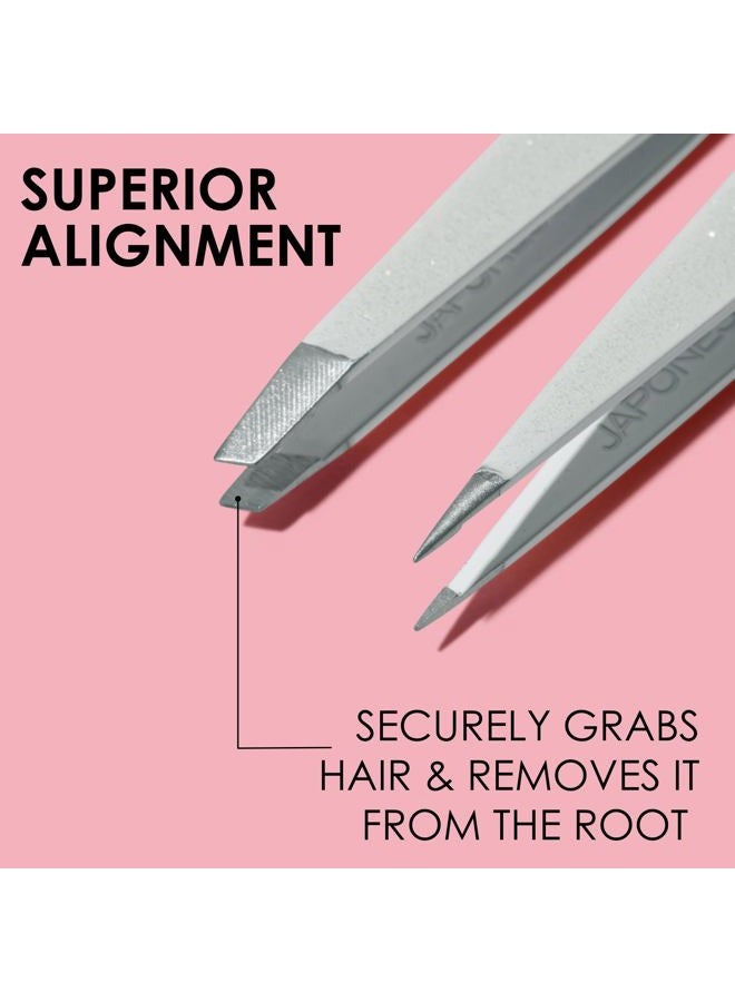 Japonesque Slant & Point Tweezers Natural Shimmer - Image 5