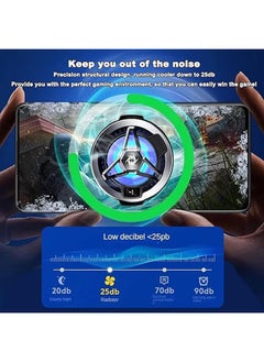 General Mobile Phone Cooler Magnetic Phone Cooling Fan with Semiconductor Cooling Chip, Universal Mobile Phone Semiconductor Cooler for Android/Tablet/iPad Games  - Image 3