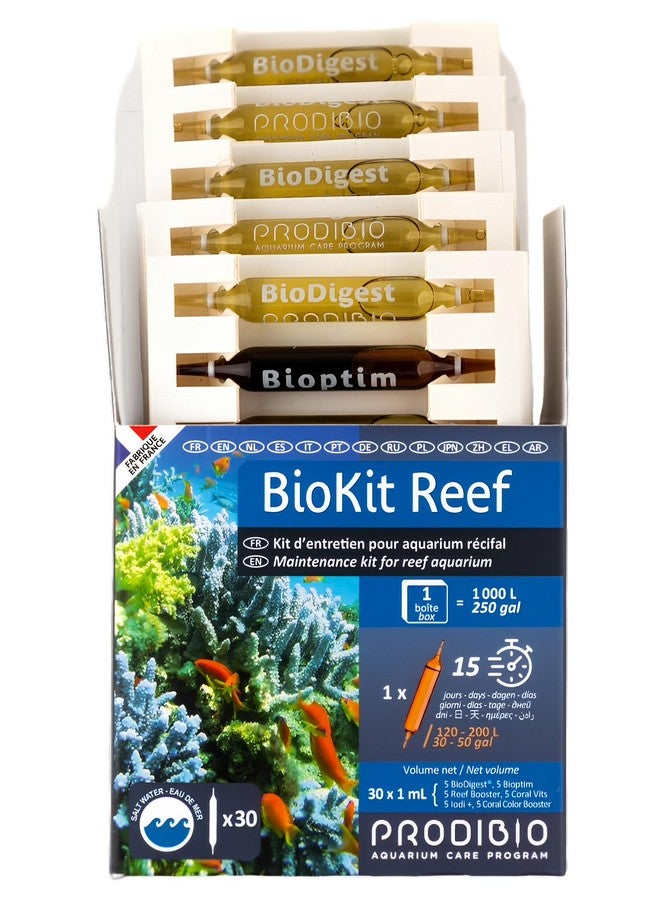 PRODIBIO Prodibio Bio Reef Kit, Maintenance, Saltwater, 30/ 1mL vials, 30 gal and up - Image 4
