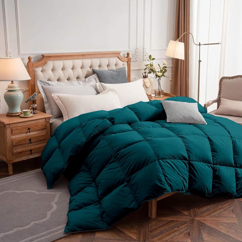 AYANSHI BEDDING غطاء سرير AYANSHI ثقيل شتوي 400 GSM حجم مفرد 60X90 جودة فندقية بديل للريش غطاء دافئ حشوة ميكروفايبر ناعمة لون تركوازي - Image 2