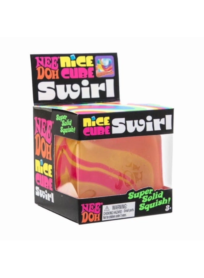 NeeDoh Swirl Cube, a delightful square sensory toy, random colors, 2.25-inch cube.（The color is random!） - Image 2