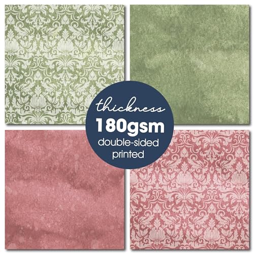 Desecraft Baroque Ornment 12x12 Scrapbook Paper Double Sided Cardstock 12x12 Paper for Scrapbooking, Card Making, Crafts, DIY Albums & Home Decor - Image 3
