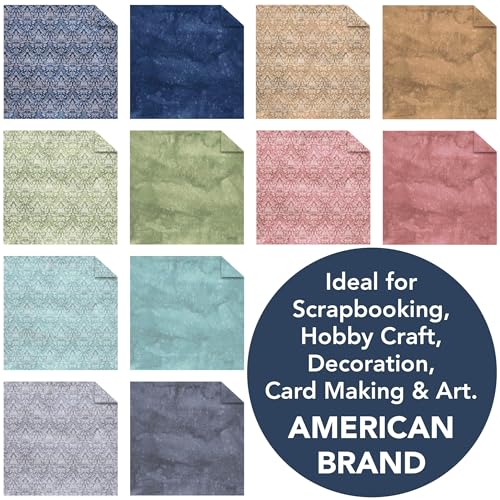 Desecraft Baroque Ornment 12x12 Scrapbook Paper Double Sided Cardstock 12x12 Paper for Scrapbooking, Card Making, Crafts, DIY Albums & Home Decor - Image 5