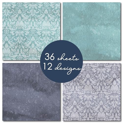 Desecraft Baroque Ornment 12x12 Scrapbook Paper Double Sided Cardstock 12x12 Paper for Scrapbooking, Card Making, Crafts, DIY Albums & Home Decor - Image 4