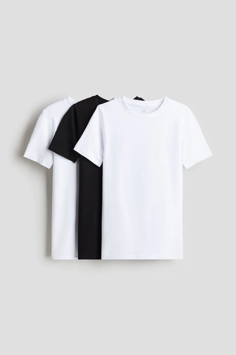 H&M 3-pack cotton jersey T-shirts