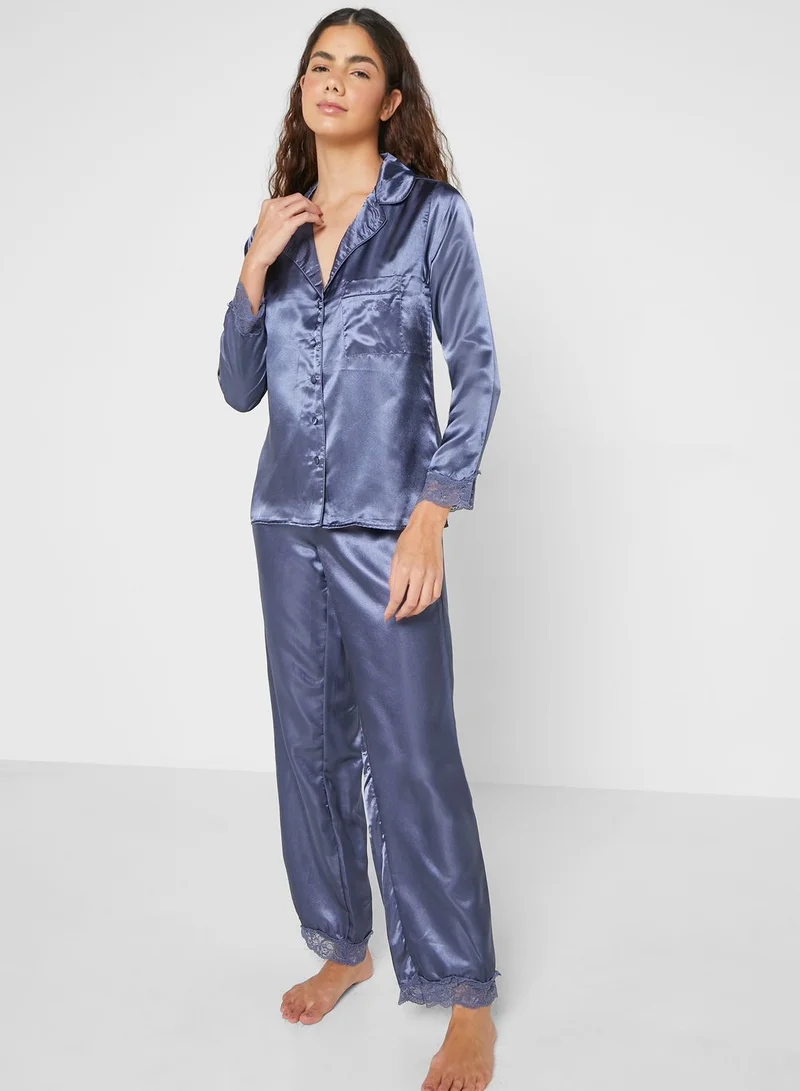 Boux Avenue Knitted Sleep Shirt Set