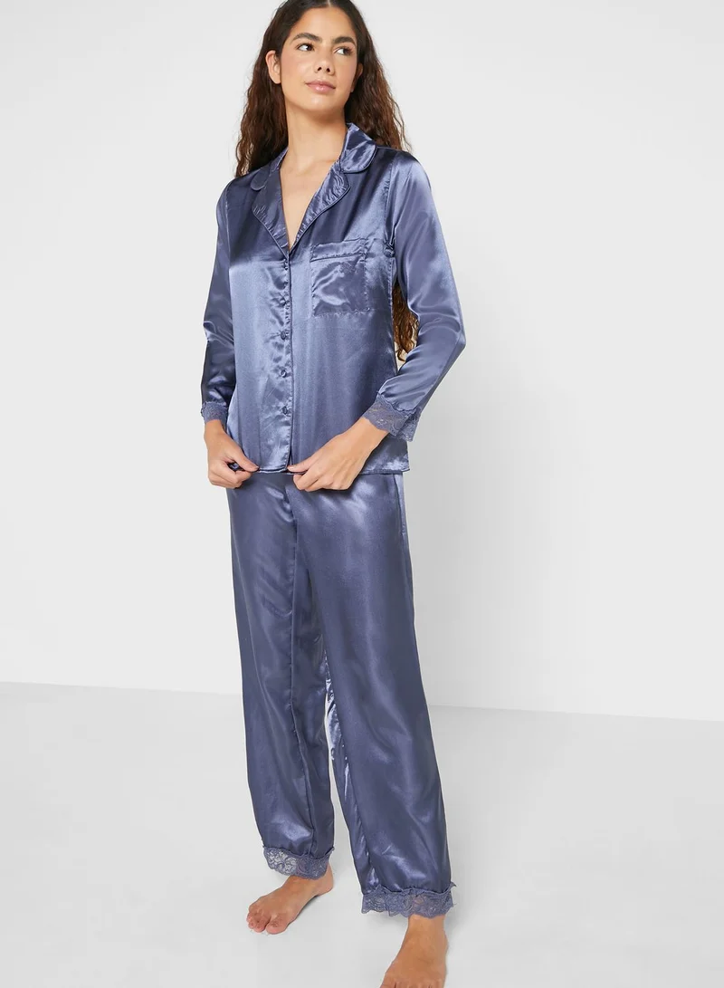 Boux Avenue Knitted Sleep Shirt Set