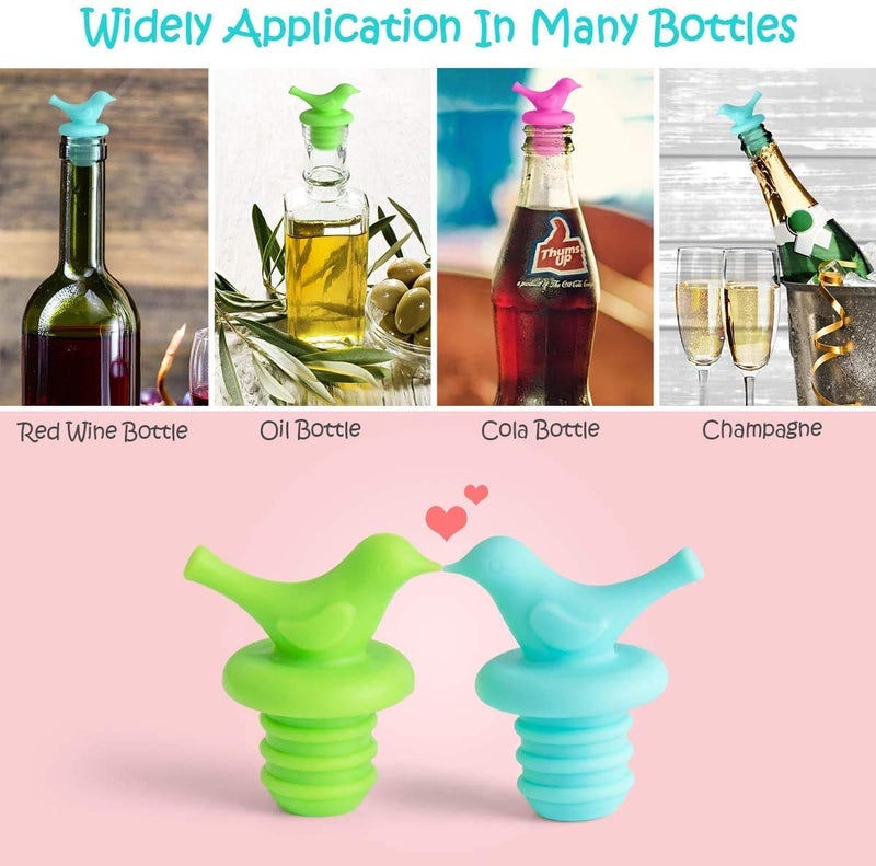 Kunya® Pack of 2 Wine Bottle Stopper Silicone Wine Bottle Sealer Rubber Wine Saver for Bar, Kitchen, Holiday Party, Wedding - Image 5