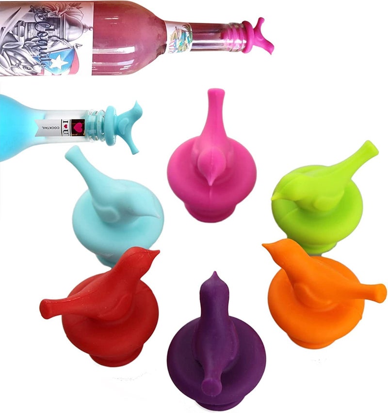 Kunya® Pack of 2 Wine Bottle Stopper Silicone Wine Bottle Sealer Rubber Wine Saver for Bar, Kitchen, Holiday Party, Wedding - Image 1