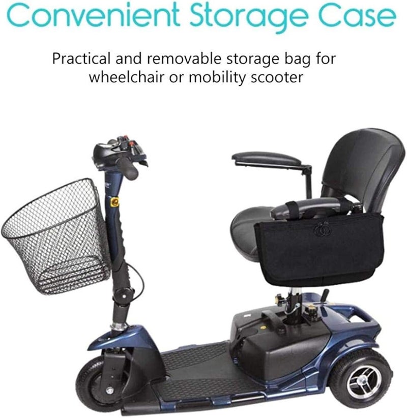 comfrt Wheelchair Side Bag,Wheelchair Pouch Bag for Your Mobility Devices Fits Most Scooters Manual Powered Or Electric Wheelchairs - Image 3