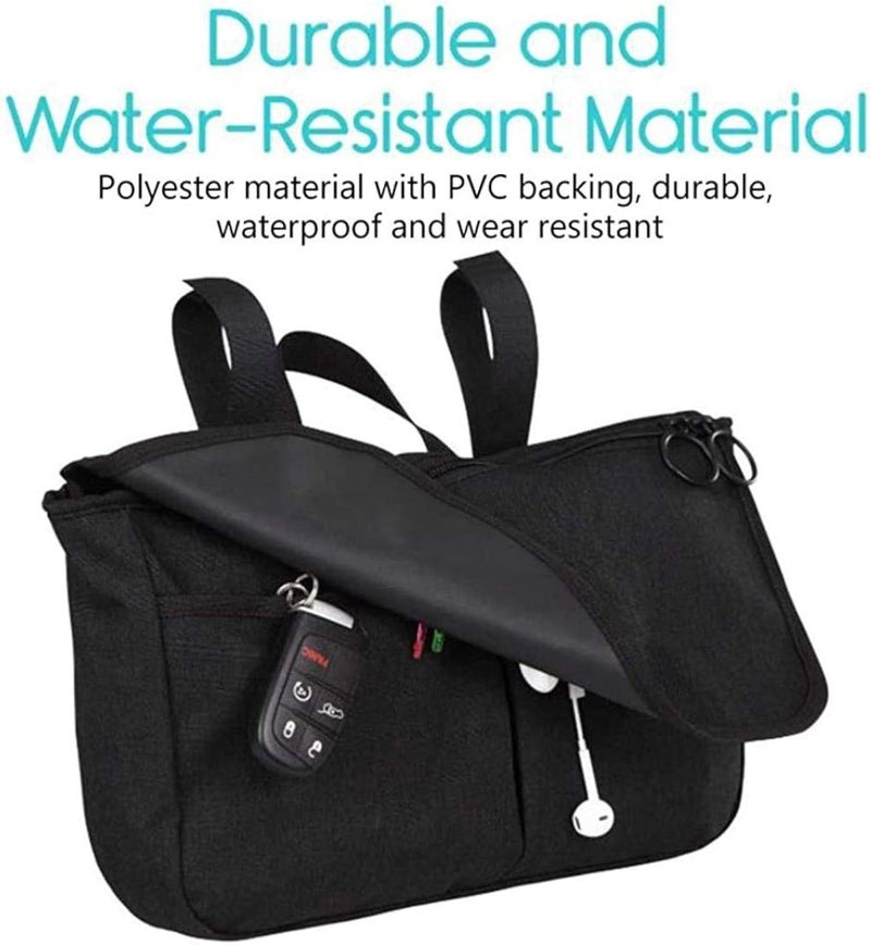 comfrt Wheelchair Side Bag,Wheelchair Pouch Bag for Your Mobility Devices Fits Most Scooters Manual Powered Or Electric Wheelchairs - Image 4