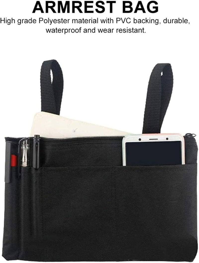 comfrt Wheelchair Side Bag,Wheelchair Pouch Bag for Your Mobility Devices Fits Most Scooters Manual Powered Or Electric Wheelchairs - Image 2