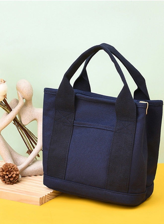 Women Canvas Tote Bag Travel Handbag Shoulder Bag with Zipper Crossbody Bag for Office Travel School - Image 2