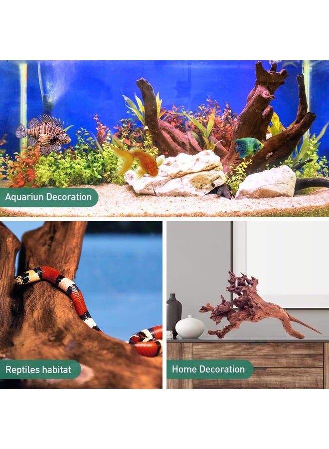 WDEFUN Natural Large Driftwood for Aquarium Decor Fish Tank Decoration, 2 Pieces 9-14" Assorted Branch for Decorations on Reptiles Tank - Image 3