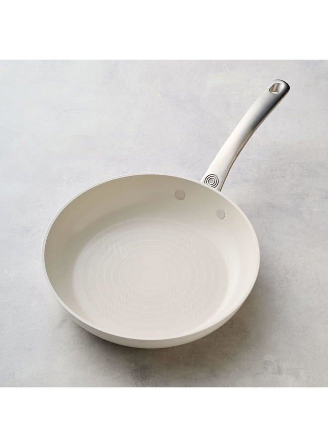 Circulon Halo with LaserDefense Ceramic Nonstick Frying Pan, Compatible with All Stovetops, Dishwasher and Oven Safe, 10 Inch Skillet - Pearl White - Image 2