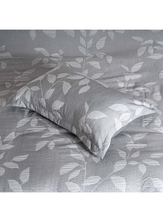 Cottage طقم لحاف سوبر كينج جاكار 3 قطع 260*250 سم، رمادي - Image 5