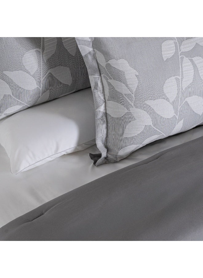 Cottage طقم لحاف سوبر كينج جاكار 3 قطع 260*250 سم، رمادي - Image 3