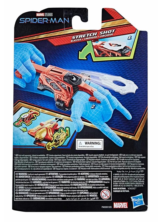 MARVEL Spider Man Stretch Shot Blaster Role Play Toy Includes 3 Stretchy Web Projectiles For Kids Ages 5 And Up F1933 - Image 3