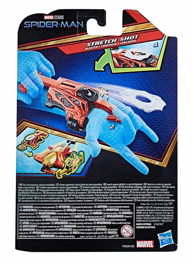 MARVEL Spider Man Stretch Shot Blaster Role Play Toy Includes 3 Stretchy Web Projectiles For Kids Ages 5 And Up F1933 - Image 4