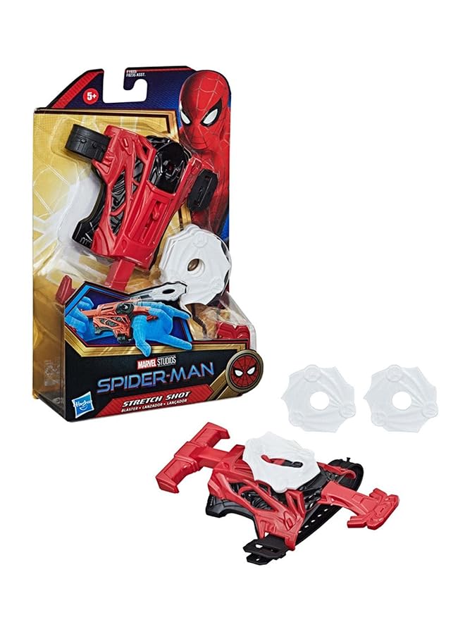 MARVEL Spider Man Stretch Shot Blaster Role Play Toy Includes 3 Stretchy Web Projectiles For Kids Ages 5 And Up F1933 - Image 1