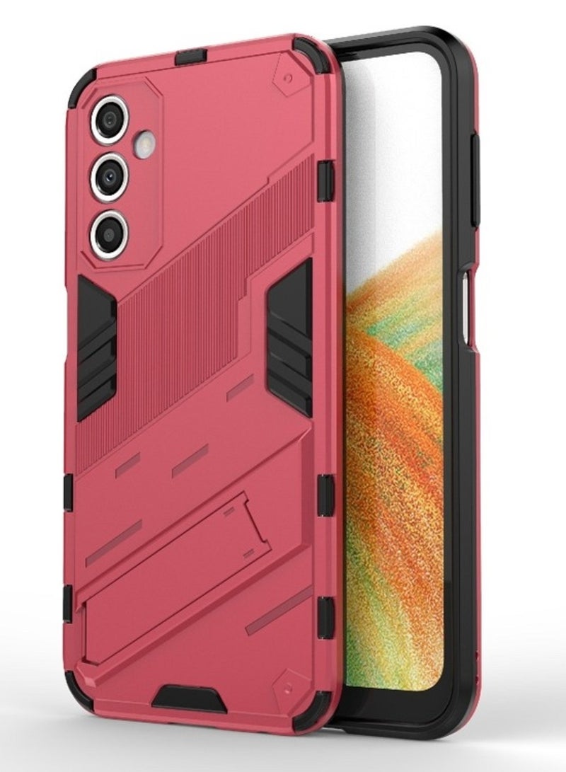 Punk Armor 2 in 1 PC Tpu Shockproof Phone Case with Invisible Holder For Samsung Galaxy A14 (watermelon) - Image 1